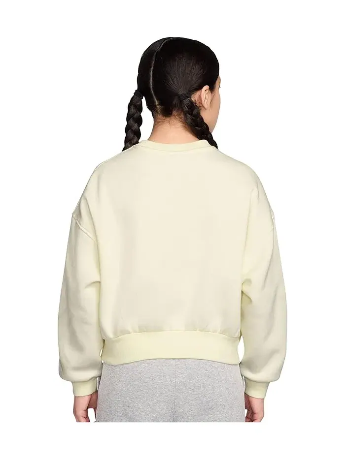 Кофта флисовая свободного кроя Sportswear Club Nike Kids — изображение 2 из 3, перламутровый