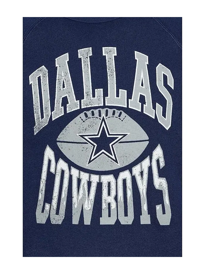 Флисовая толстовка с рукавом реглан Dallas Cowboys Hot Route Junk Food Clothing Kids — изображение 3 из 3, синий/красный