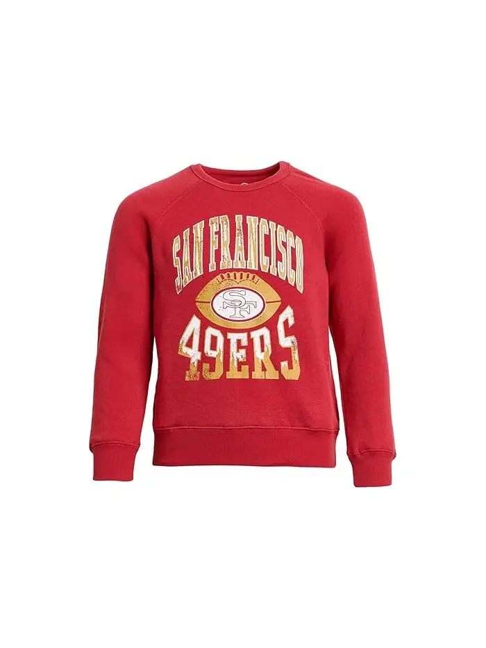 Толстовка с флисом San Francisco 49ers Hot Route Raglan Junk Food Clothing Kids — изображение 1 из 3, черный