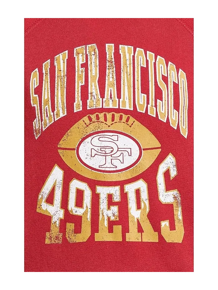 Толстовка с флисом San Francisco 49ers Hot Route Raglan Junk Food Clothing Kids — изображение 3 из 3, черный