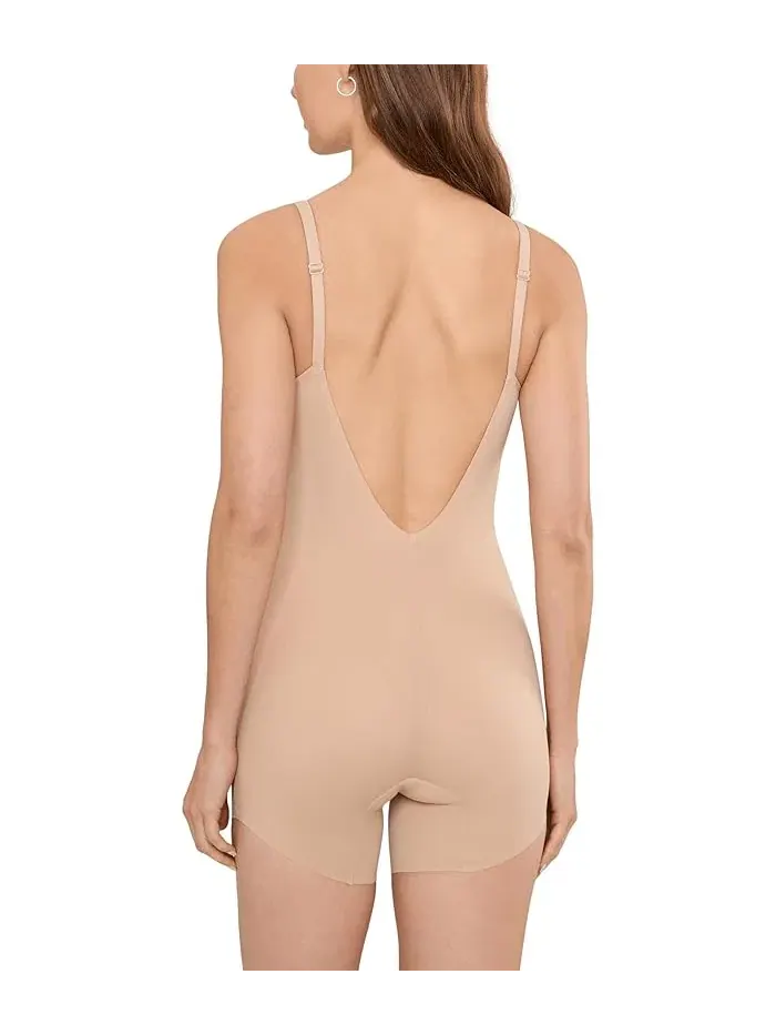 Боди Naomi & Nicole Sidekick Slanted Hem Low Back — изображение 3 из 4, бежевый