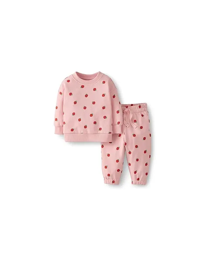 Детский костюм из французского футера модель French Terry Top & Pants Set Hanna Andersson — изображение 1 из 1, серый