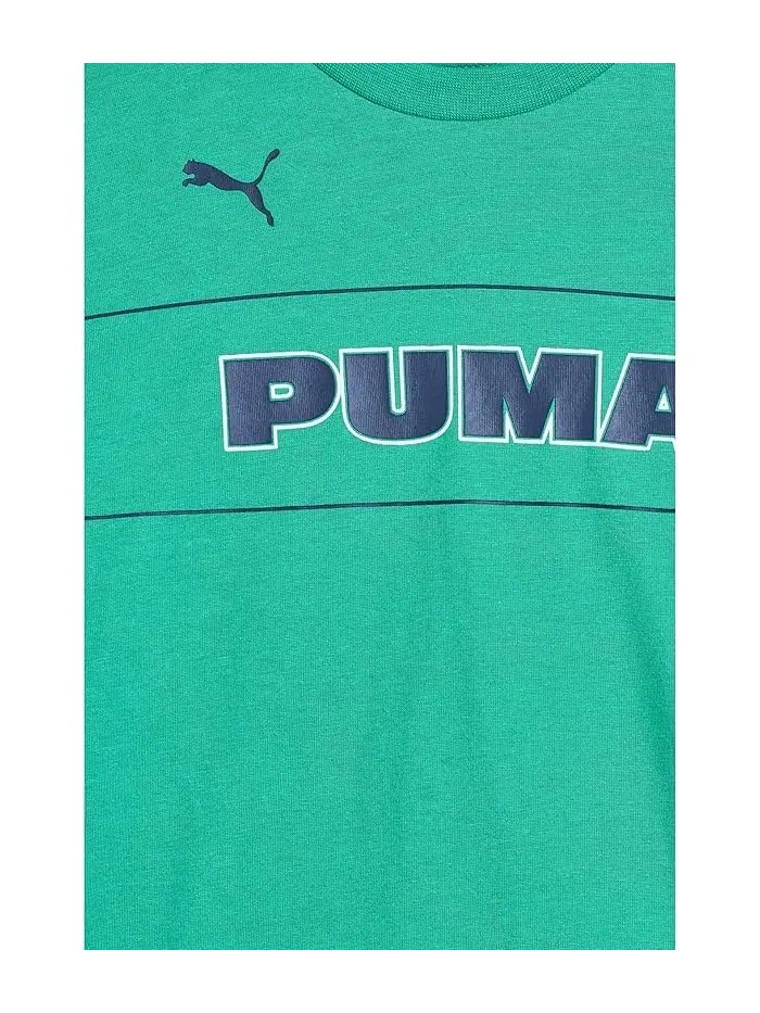 Детский костюм с футболкой и шортами PUMA — изображение 3 из 3, зеленый