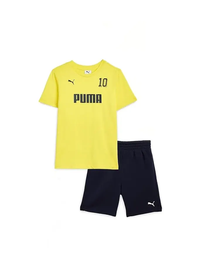Детский комплект футболка и шорты PUMA Kids — изображение 1 из 3, желтый
