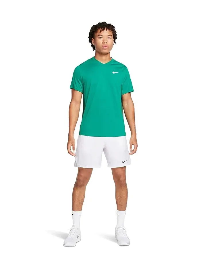 Шорты теннисные Court Victory Dri-FIT 7" Nike — изображение 2 из 5, белый/черный