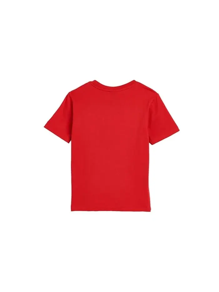 Детский комплект футболка с карманом и шорты Pocket T-shirt & Fleece Short Set PUMA Kids — изображение 2 из 3, синий/красный
