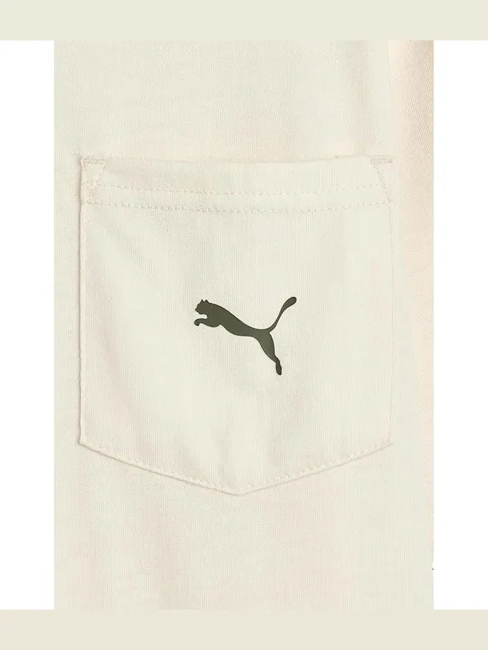 Спортивный костюм Pocket T-shirt & Fleece Short Set PUMA Kids — изображение 3 из 3, снежный белый