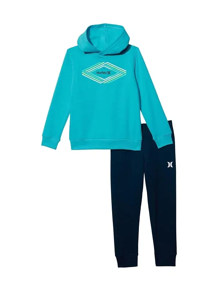 Детский костюм из флиса с капюшоном и джоггерами Hurley Kids — изображение 1 из 2, синий