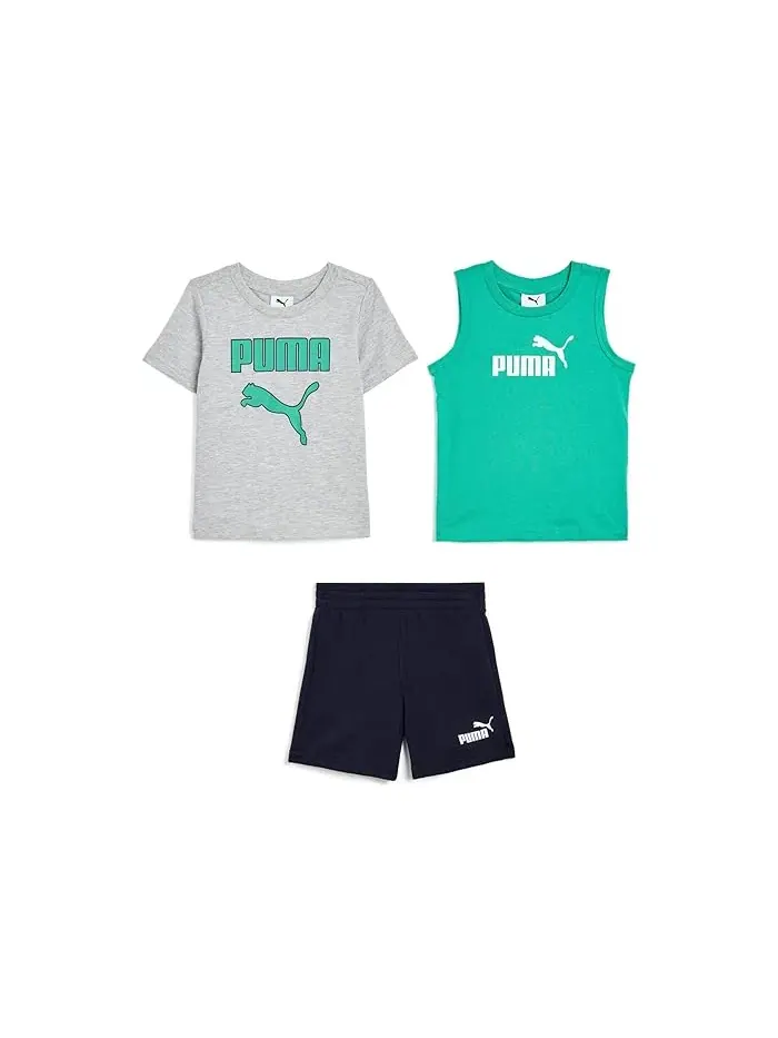 Набор из футболки майки и шорт дышащий T-shirt Tank & Short Set PUMA Kids — изображение 1 из 3, снежный белый