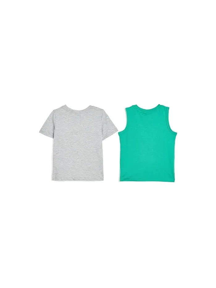 Набор из футболки майки и шорт дышащий T-shirt Tank & Short Set PUMA Kids — изображение 2 из 3, снежный белый