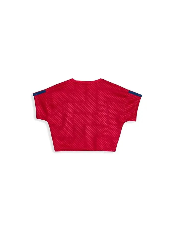 Детский игровой набор топ и юбка-шорты с принтом Aop Soccer Top Skort Set Adidas Kids — изображение 2 из 3, белый