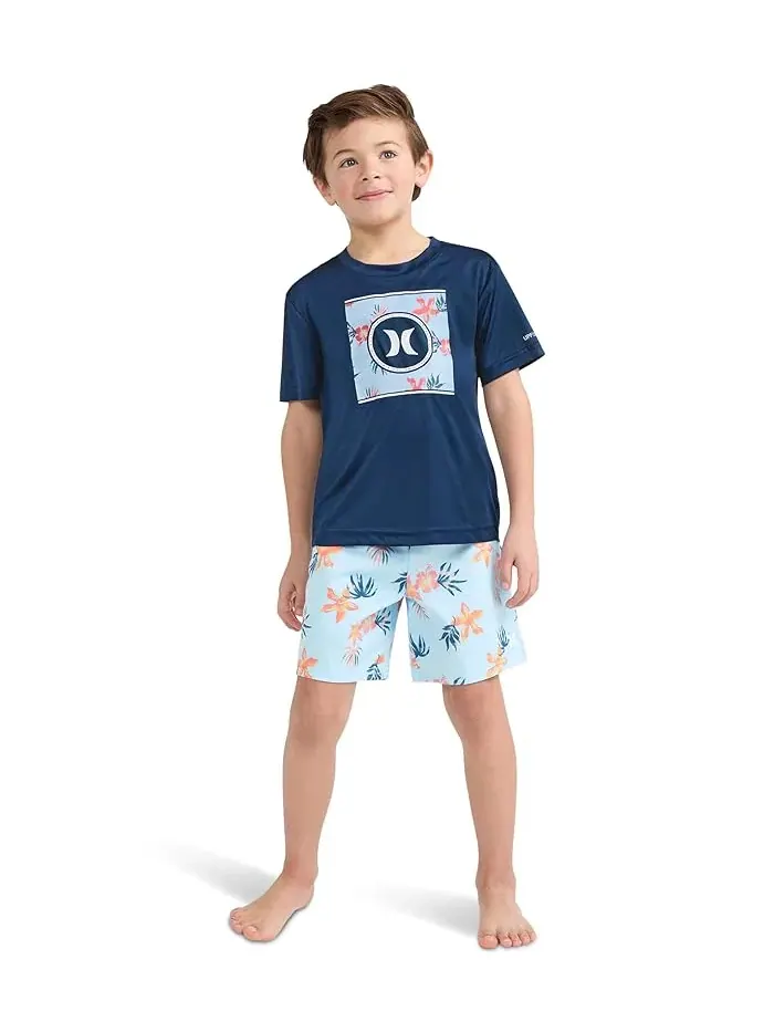 Детский комплект для плавания Tropical Floral Swim Set Hurley Kids — изображение 2 из 5, синий