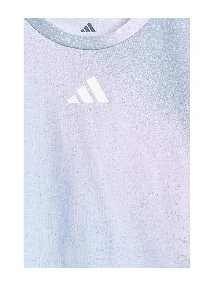 Сет из футболки и юбки с принтом Aop Sleeveless Box Tee Faux Wrap Skort Set Adidas Kids — изображение 3 из 3, небесно-голубой