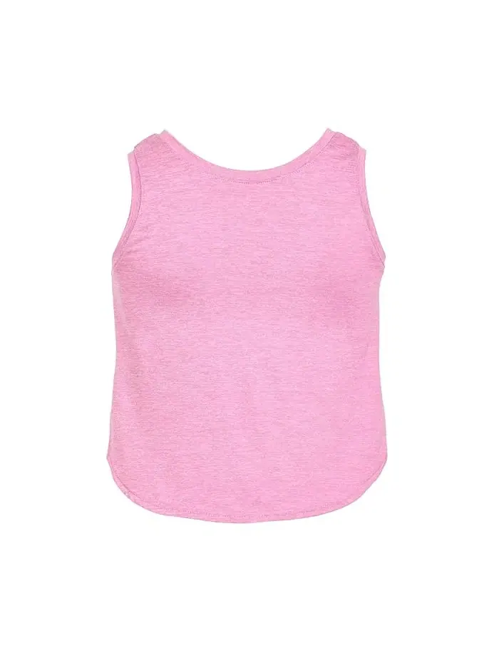 Детский комплект с топом и шортами Melange Flounce Tank Shorts Set Adidas Kids — изображение 2 из 3, черный
