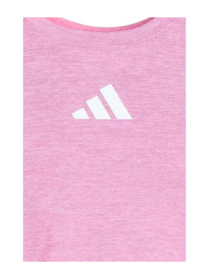 Детский комплект с топом и шортами Melange Flounce Tank Shorts Set Adidas Kids — изображение 3 из 3, черный