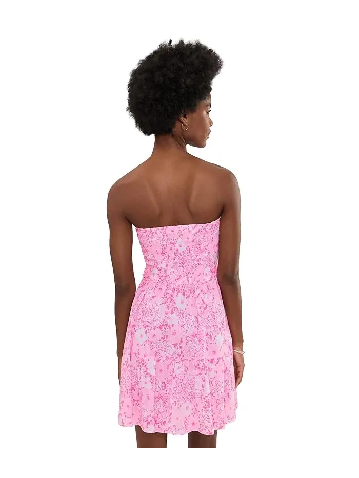 Платье-пляжное с цветочным принтом Anali Lilly Pulitzer — изображение 4 из 5, розовый