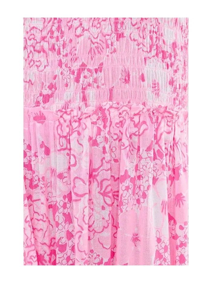 Платье-пляжное с цветочным принтом Anali Lilly Pulitzer — изображение 5 из 5, розовый