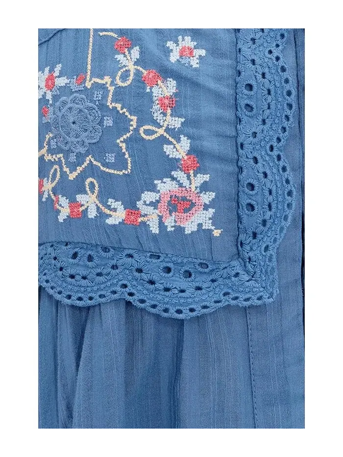 Туника Farrah с вышивкой Free People — изображение 5 из 5, холодный синий
