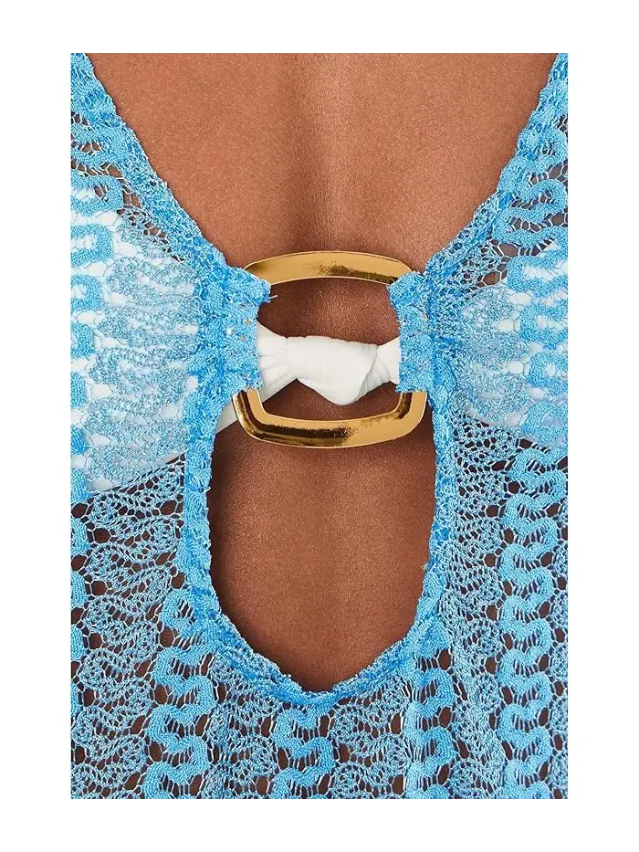 Туника Golden Metallic Crochet Buckle BECCA — изображение 5 из 5, синий
