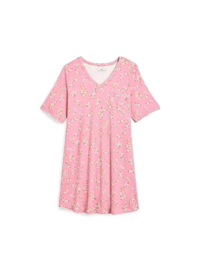 Ночная рубашка с цветочным принтом Plus Size Sleepdress Karen Neuburger, Butterfly Garden — изображение 1 из 3