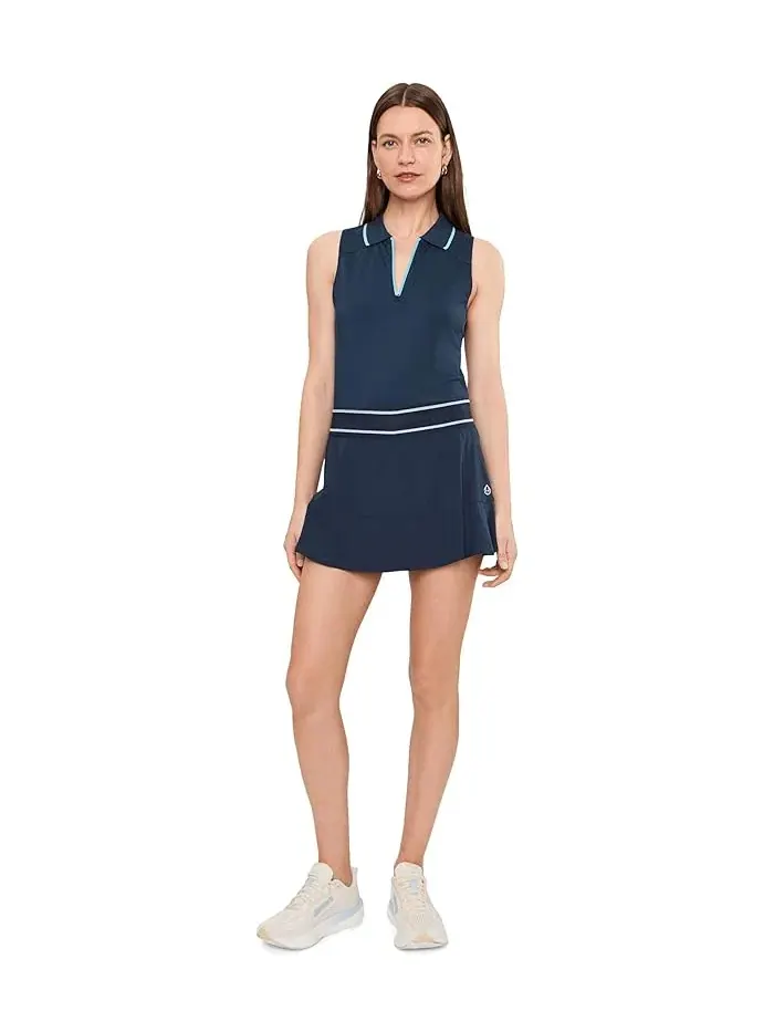 Футболка поло без рукавов облегающая Sleeveless Fitted Pique Polo tasc Performance — изображение 2 из 5, светлый серый