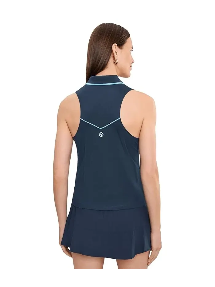 Футболка поло без рукавов облегающая Sleeveless Fitted Pique Polo tasc Performance — изображение 4 из 5, светлый серый
