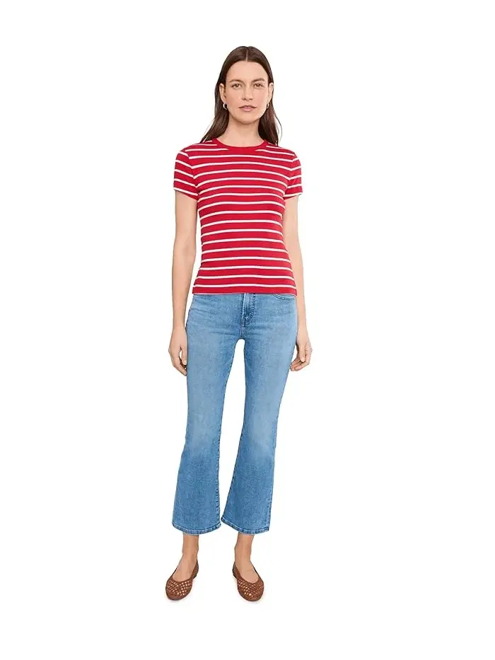 Футболка с круглым вырезом полосатая Crew Neck 90s Tee Madewell — изображение 2 из 5, синий