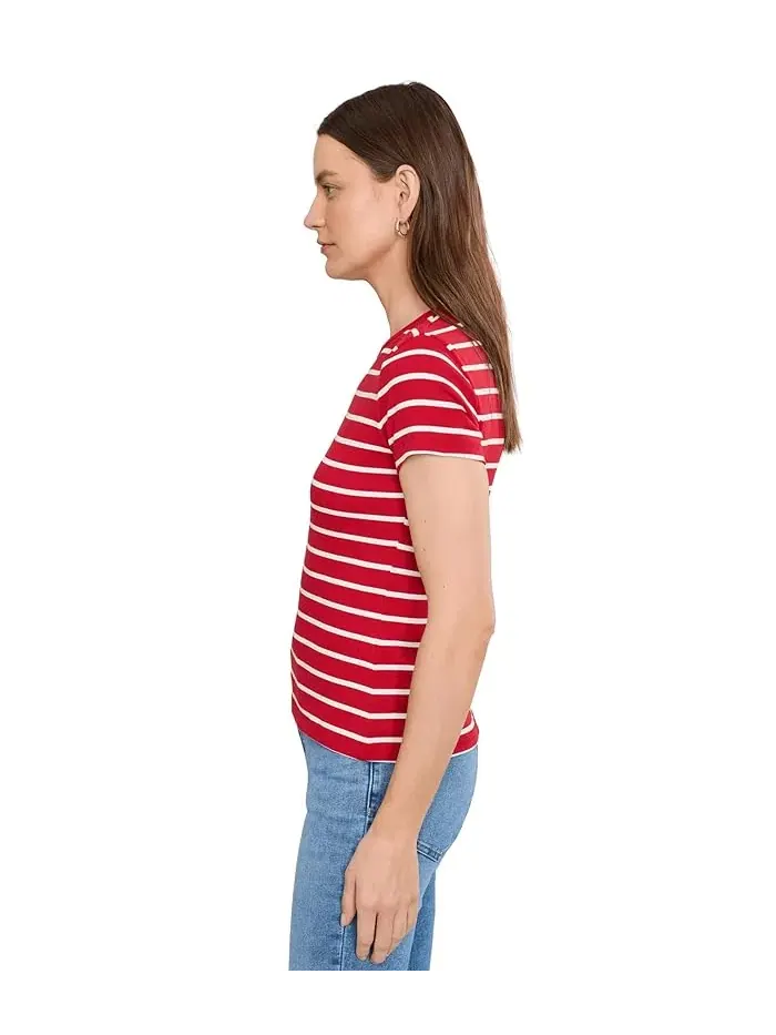 Футболка с круглым вырезом полосатая Crew Neck 90s Tee Madewell — изображение 3 из 5, синий