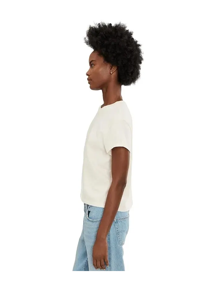 Футболка с круглым вырезом Solene Boxy High Crew Tee Michael Stars — изображение 3 из 5, мел
