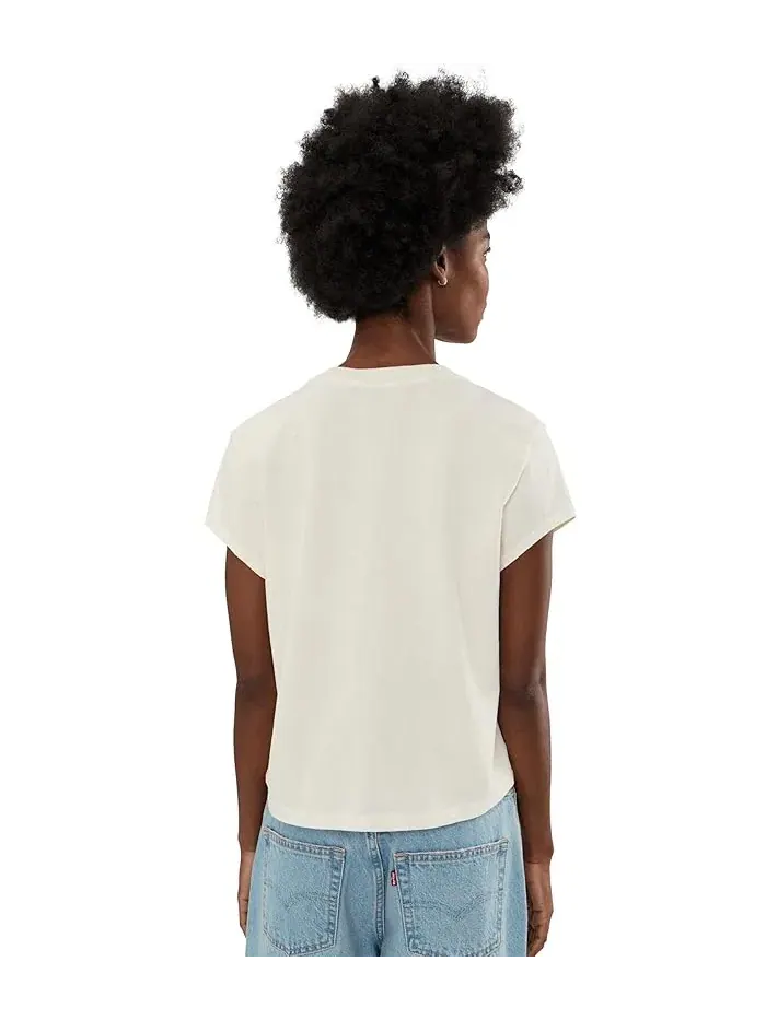 Футболка с круглым вырезом Solene Boxy High Crew Tee Michael Stars — изображение 4 из 5, мел