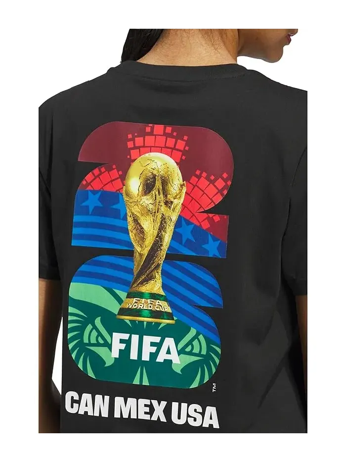 Футболка с принтом FIFA World Cup 26 Black, Adidas — изображение 4 из 4, черный