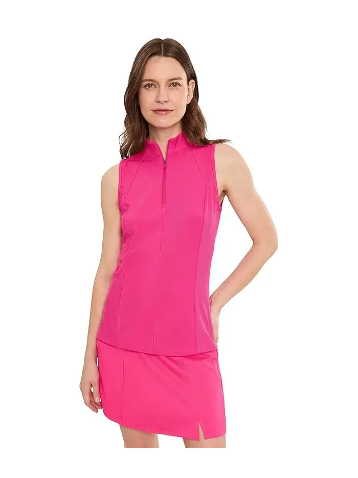 Поло Callaway Sleeveless Rib Play Polo — изображение 1 из 5, фиолетовый
