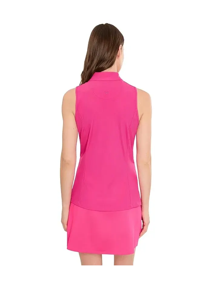 Поло Callaway Sleeveless Rib Play Polo — изображение 4 из 5, фиолетовый