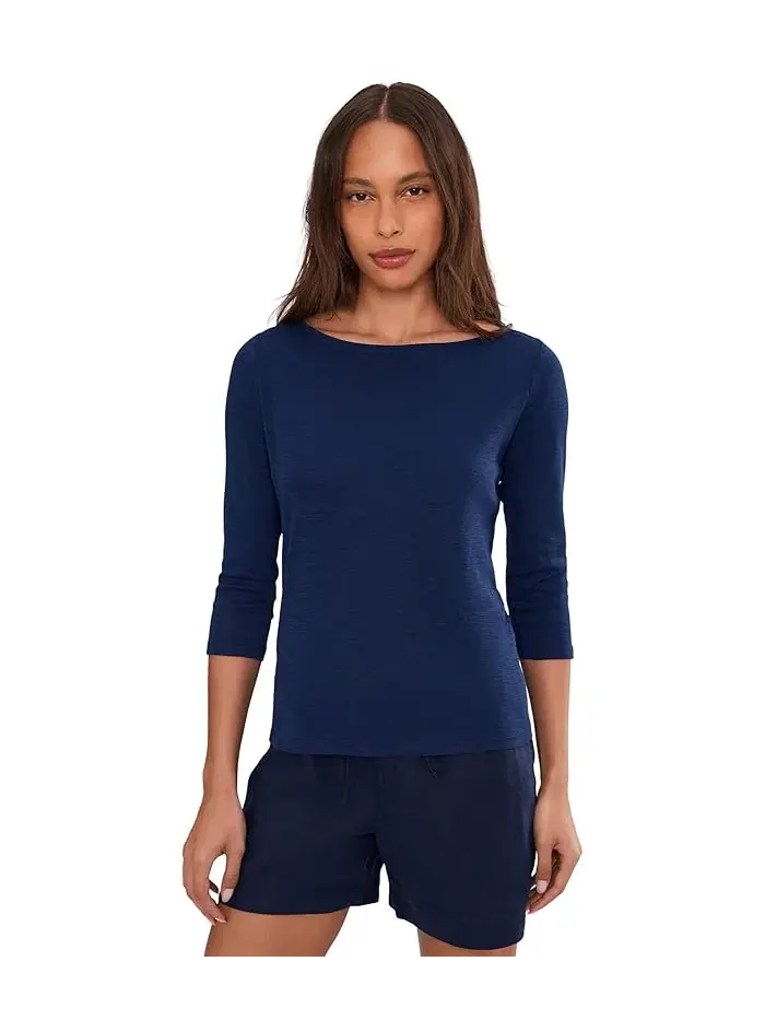 Футболка с воротником-лодочкой Ashby Isles Tommy Bahama — изображение 1 из 5, темно-синий