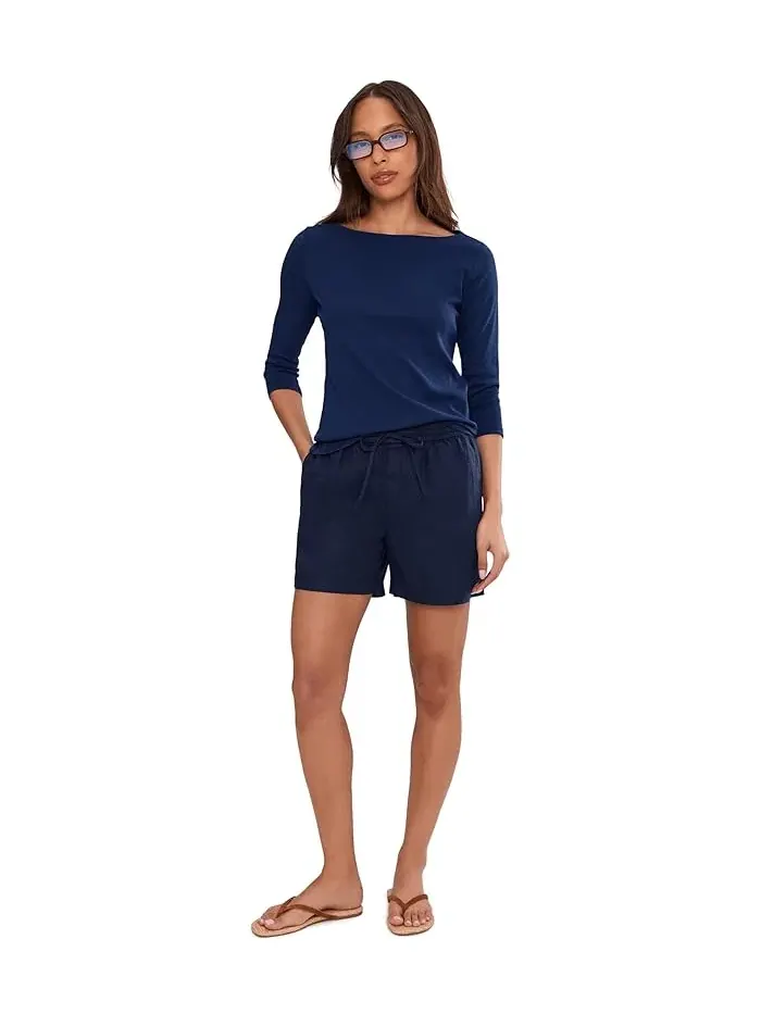 Футболка с воротником-лодочкой Ashby Isles Tommy Bahama — изображение 2 из 5, темно-синий