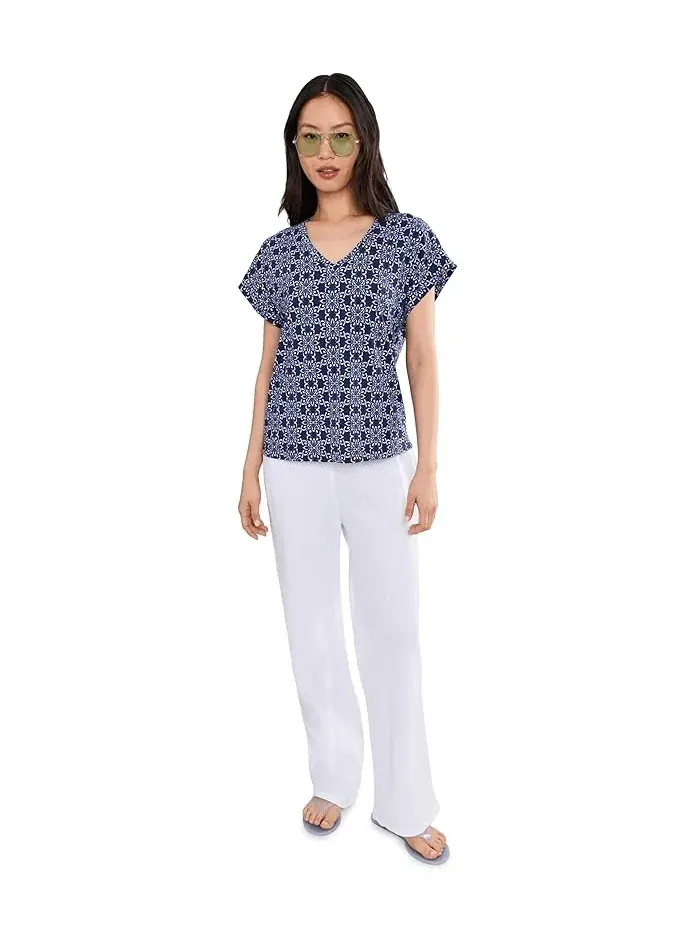 Футболка с принтом Kauai Coastal Tiles Tee Tommy Bahama — изображение 2 из 5, синий