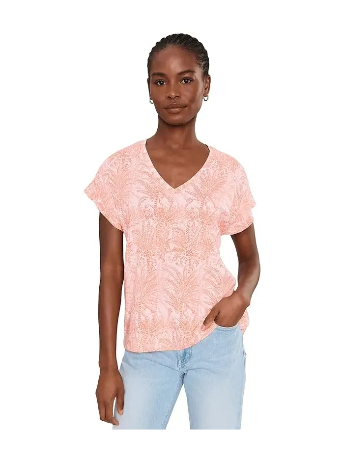 Футболка с принтом Kauai Palm Bay Tee Tommy Bahama — изображение 1 из 5, розовый