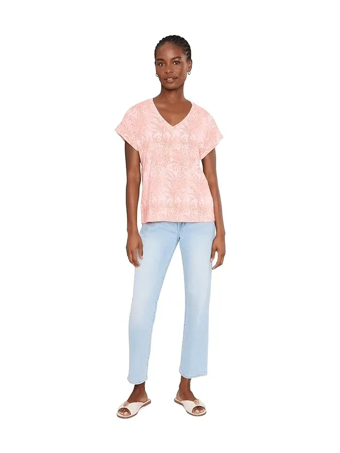 Футболка с принтом Kauai Palm Bay Tee Tommy Bahama — изображение 2 из 5, розовый