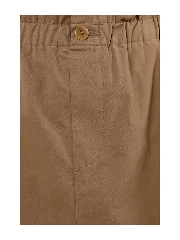Юбка-шорты мини хлопковая Mid-Rise Cotton Pull-On Skort Vince — изображение 5 из 5, миндальный