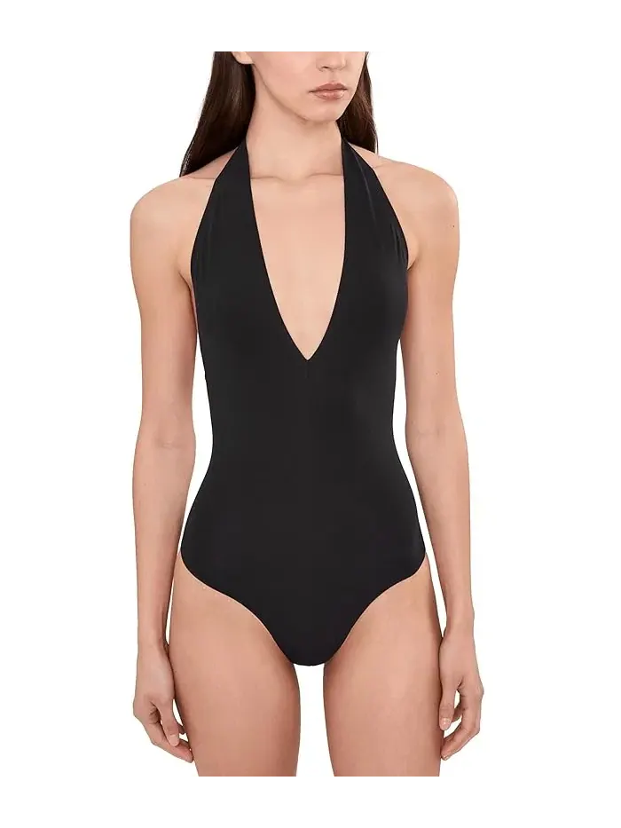 Боди Commando Ballet Body Deep Plunge Halter — изображение 1 из 4, черный