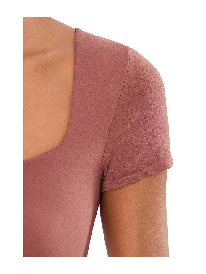 Футболка Clean Lines Sunfade Baby Tee Free People — изображение 5 из 5, коричневый