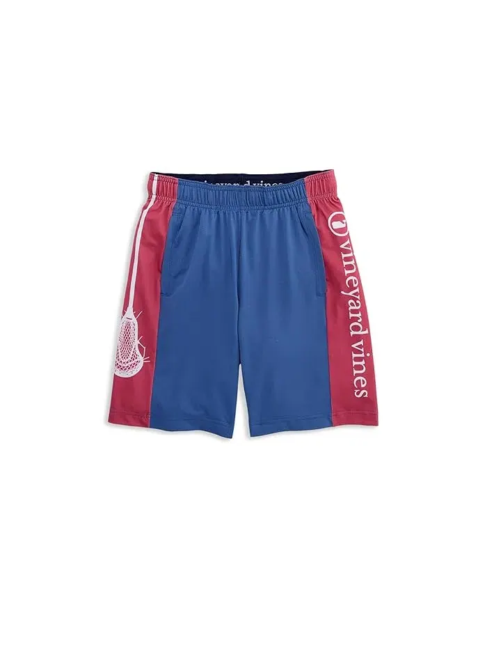 Шорты Lacrosse влагоотводящие Vineyard Vines Kids — изображение 1 из 2, лунный блеск