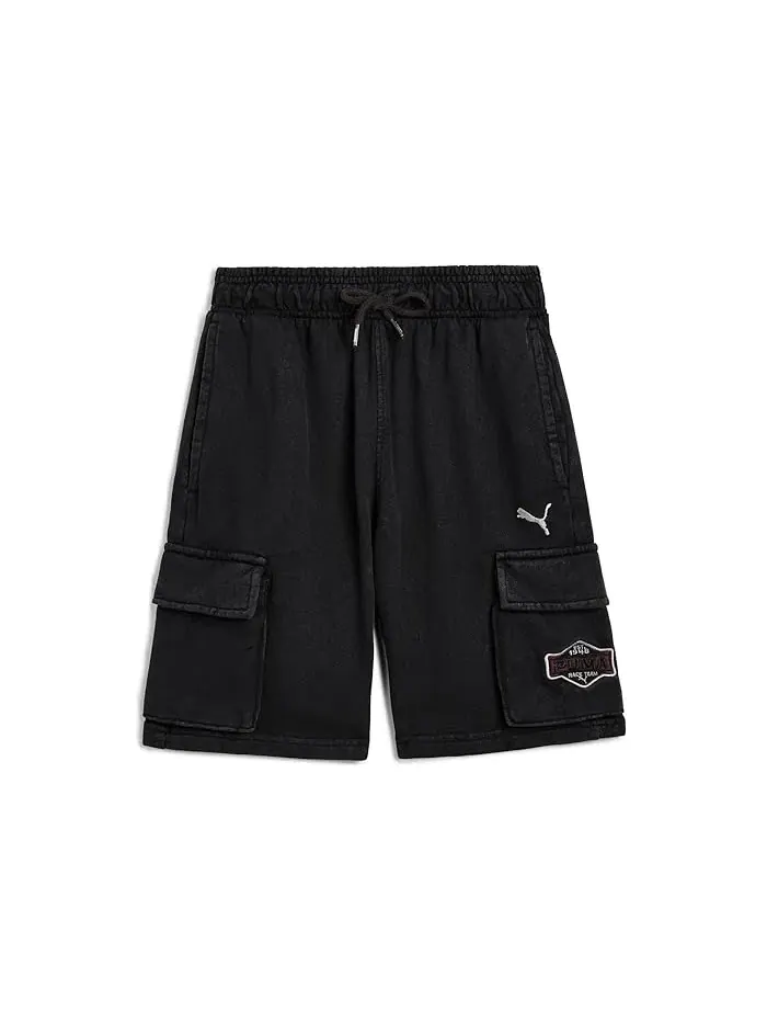 Шорты из французского терри PUMA Kids Vintage Moto — изображение 1 из 3, черный