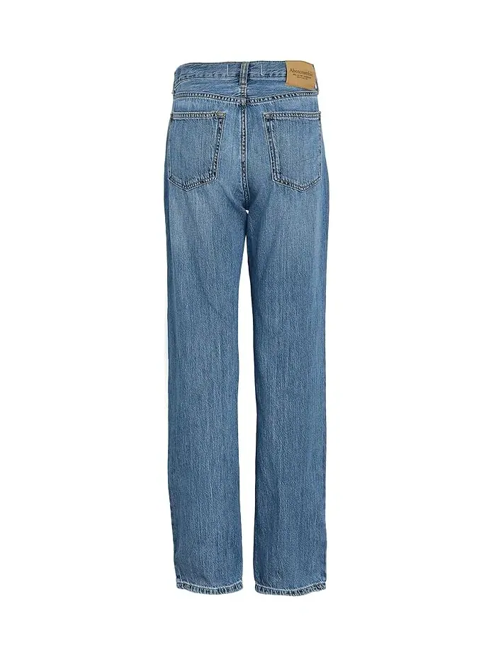 Джинсы свободного кроя Afb Loose Fit Jeans abercrombie kids — изображение 2 из 5, яркий белый