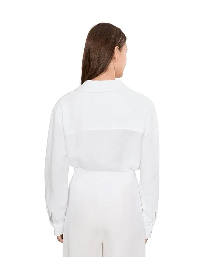 Блуза с узлом спереди More Love Linen Tie Top Sanctuary — изображение 4 из 5, белый