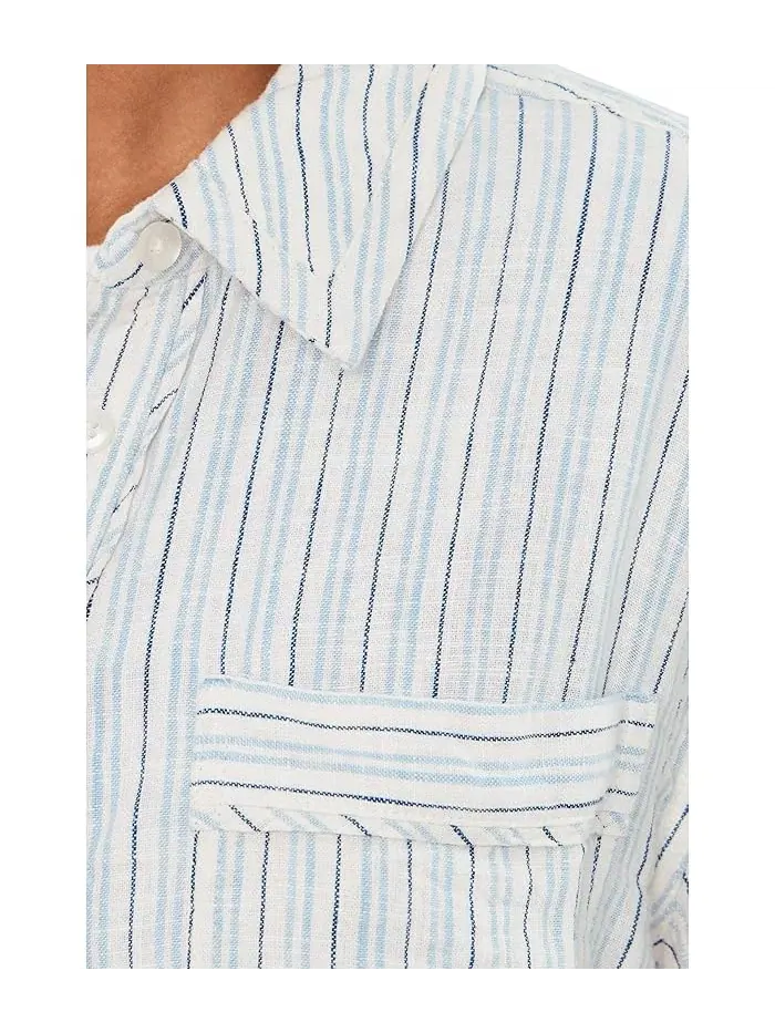 Рубашка полосатая льняная Laurel Free People — изображение 5 из 5, слоновая кость