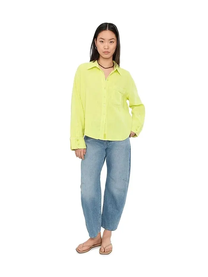 Блуза льняная Linen Laurel Top Free People — изображение 2 из 5, персиковый