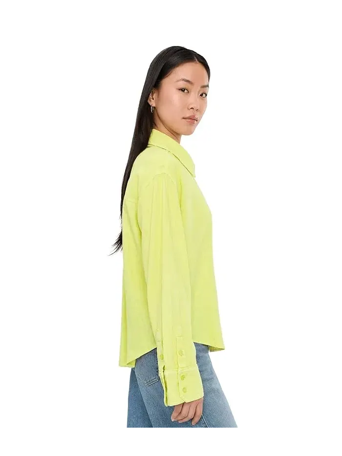 Блуза льняная Linen Laurel Top Free People — изображение 3 из 5, персиковый