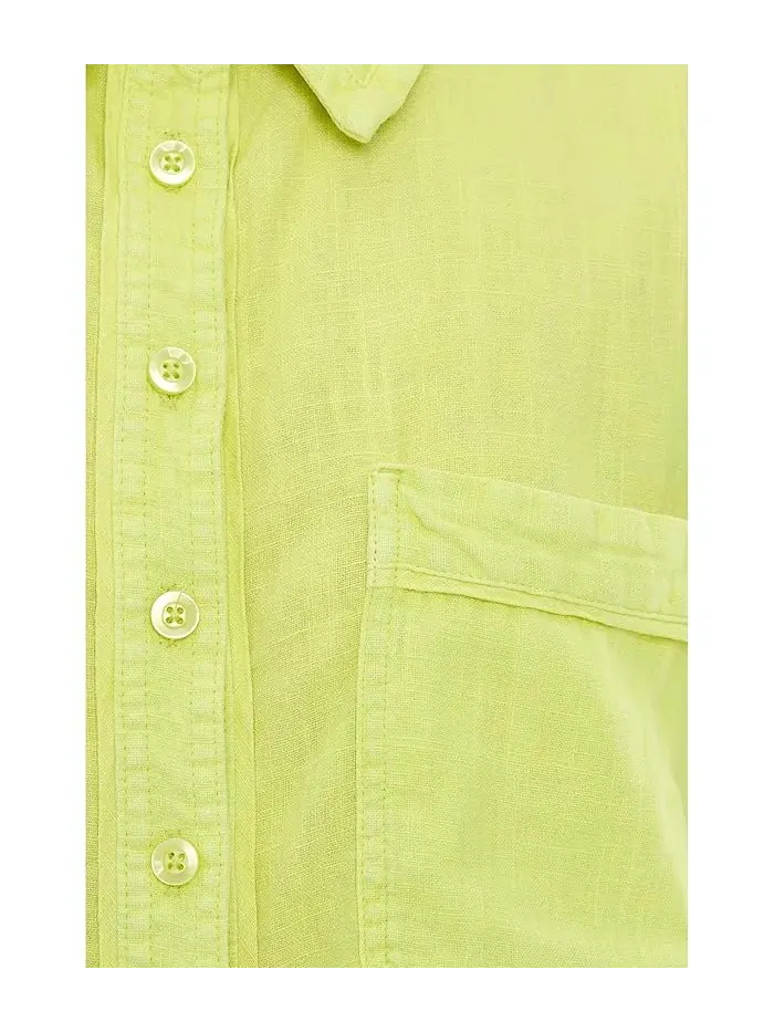 Блуза льняная Linen Laurel Top Free People — изображение 5 из 5, персиковый