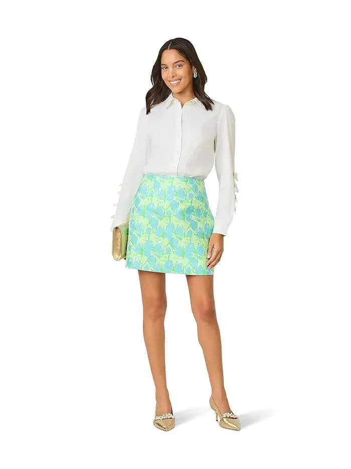 Рубашка с бантами The Bow Lilly Shirt Lilly Pulitzer — изображение 2 из 4, белый